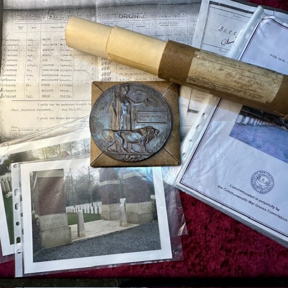 WW1 Death Plaque and Scroll 1